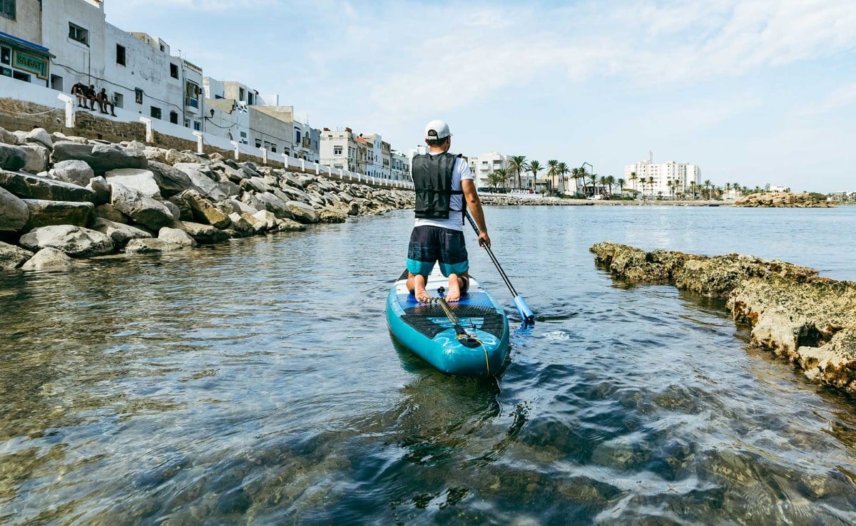 paddle-boarding